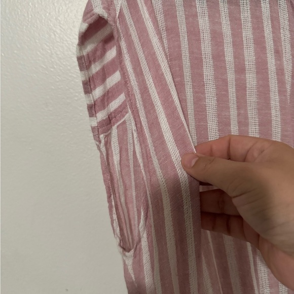 Rails Angelina Rose stripes women's L linen blend mini dress boho beach - Picture 11 of 12